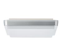 BRILLIANT Plafonnier d'extérieur LED intemporel DEVORA en argent | Utilisable également comme applique murale | 28 x 28 cm | 12W 1500 lumens 3000 Kelvin | Plastique | IP65