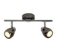 Brilliant Plafonnier LED Milano Noir 2x3W GU10 Blanc Chaud Tournant & Pivotant