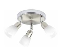 BRILLIANT lampe Sofia spot cocarde triple fer/chrome/blanc | 3x D45, E14, 40W, adaptées aux lampes à suspension (non incluses) | Échelle A ++ à E | Têtes pivotantes