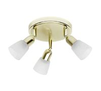 Brilliant Sofia - Plafonnier 3x40W - Laiton Verre