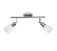 BRILLIANT lampe Sofia spot tube 2 lames fer/chrome/blanc | 2x D45, E14, 40W, adapté aux lampes à suspension (non incluses) | Échelle A ++ à E | Têtes pivotantes