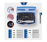 Brilliant Tools Brilliant Tools Jeu d’embouts avec embout pour cliquet réversible, 32 pcs Quantité:1