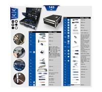 Brilliant Tools Brilliant Tools Jeu d’outils universels 1/4" + 1/2", 143 pièces Quantité:1