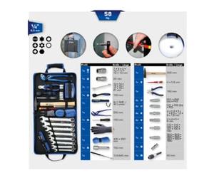 Brilliant Tools Brilliant Tools Jeu d’outils universels dans un sac en nylon, 58 pièces Quantité:1