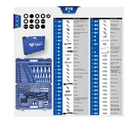 Brilliant Tools Brilliant Tools Jeu de clés à douille, 216 pcs, 1/4", 3/8", 1/2" Quantité:1