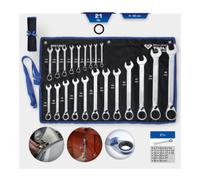 Brilliant Tools BT 0013221 - Jeu de clés mixtes à cliquet réversibles 6 - 32