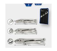 Brilliant Tools Brilliant Tools Pinces de verrouillage / Jeu de pinces étaux, 3 pcs Quantité:1