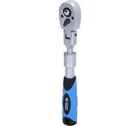 BRILLIANT TOOLS BT020997 Cliquet réversible [Powered by KS TOOLS] | Cliquet réversible télescopique 1/4" avec tête flexible (175- 225 mm)