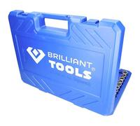 Brilliant Tools Jeu de douilles BT023172 172 pièces 1/4" 3/8" 1/2" Bleu/Noir