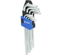 Brilliant Tools Jeu de clés coudées TORX BT044009 – 9 pièces T10–T50, tête sphérique