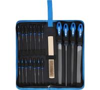 BRILLIANT TOOLS BT103030 Jeu de limes avec carde [Powered by KS TOOLS] | Jeu de limes avec carde à lime, 19 pcs