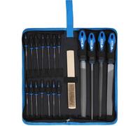 Brilliant Tools Jeu de limes BT103030 – 19 pièces avec brosse à lime