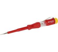 Brilliant Tools Tournevis testeur de phase BT120900 - 500 V max, lame nickelée, isolée DIN VDE