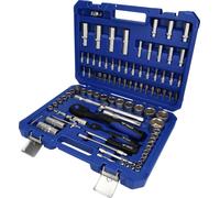 BRILLIANT TOOLS Coffret de douilles et cliquets BT023094 - 94 pièces 1/4" 1/2" Bleu/Noir