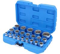 Brilliant Tools - Jeu De Douilles Isolées 12 Pans 1/2', Version Courte, 21 Pcs, 8-36 Mm