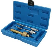 BRILLIANT TOOLS Kit d’outils pour Bougies de Préchauffage BT561020-3 Outils pour Retirer Bougies Préchauffage - Alésoir Bougies et Extracteur avec Ouverture - pour Réparations Voiture Bleu/Noir