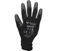 Brilliant Tools Microfine gebreide handschoenen, zwart, S- 12 paar