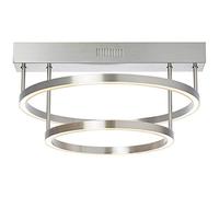 Brilliant Tunar Plafonnier LED rond avec variateur d'intensité intégré Nickel 2100 lm