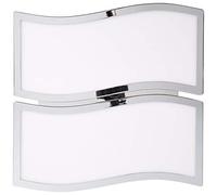 Brilliant Valma Panneau de plafond en aluminium Chromé/blanc 40 x 37 cm 19 W