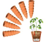 BrilliantDay Oyas A Planter Terre Cuite, Lot de 6 Ollas Arrosage Automatique et Ecologique pour Plante d'Intérieur et d'Extérieur, Cône en Argile d’arrosage, Oyas a Enterrer Terracotta
