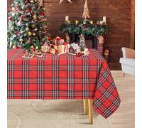 BrillShine Nappe de Noël Rouge Vichy Carreaux pour Cuisine Jardin 140x210cm