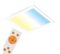 BRILONER 7194-016 Leuchten Plafonnier carré encastrable Blanc - Panneau LED 18 W dimmable - Température de Couleur réglable par télécommande - Idéal pour Le Bureau ou Le Salon, Métal, 16 W