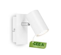 BRILONER - Applique LED intérieure, CEE A source lumineuse, orientable, 3000K blanc chaud, 2,5 W 450 lumens, lampe lecture murale, éclairage salon, cuisine, couloir, chambre, blanc