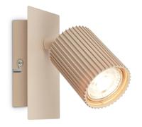 BRILONER - Applique murale intérieure orientable, douille GU10, max. 9 W, applique murale, chambre, appliques, lampe chambre, 13 x 8 x 9 cm, Beige