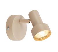 BRILONER - Applique murale intérieure orientable, douille GU10, max. 9 W, applique murale, chambre, appliques, lampe chambre, 8 x 10,5 cm, beige