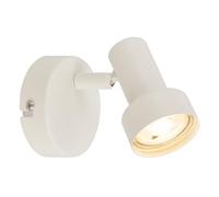BRILONER - Applique murale intérieure orientable, douille GU10, max. 9 W, applique murale, chambre, appliques, lampe chambre, 8 x 10,5 cm, blanc antique