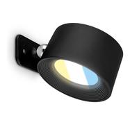 BRILONER - Applique murale sans alimentation électrique avec batterie rechargeable, amovible magnétiquement, pivotante à 360°, dimmable, CCT, applique murale intérieure, lampe de lit, 8,7x7,5x4,8cm