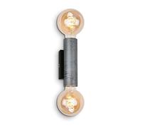 Briloner - Applique murale vintage, spot mural rétro, up & downlight, 2x E27 douille, Silver-Crafted, noir