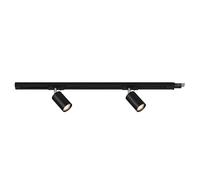 Briloner - Kit d'extension d'éclairage sur rail - Intensité variable - 2 spots GU10 réglables - Extensible - Système de rail - 0,75 m - Noir
