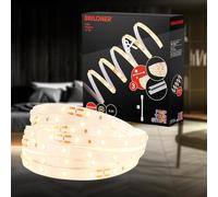 Briloner - Kit d'extension Pimp your Stripe 4 m bande LED blanc chaud avec connecteurs, on/off, raccourcissable, auto-adhésif, bande LED, gaming led, tv led rétroéclairage, led light