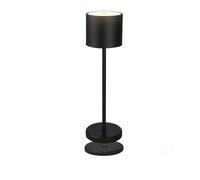 BRILONER - Lámpara LED de sobremesa inalámbrica IP44 con estación de carga, regulable por etapas, batería recargable y fuente de luz intercambiables, lámpara de mesilla de noche, 39,5x12,5 cm, negro