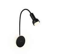 Briloner - Lampe de lecture avec rétroéclairage, Applique murale d'intérieur orientable, Lampe LED avec 2 interrupteurs, Applique murale d'intérieur, Noir
