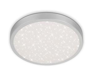 BRILONER - Lampe de plafond LED avec ciel étoilé, couleur de lumière blanc neutre, cadre en métal, plafonnier LED, lampe de salon, lampe de chambre, lampe pour enfants, 38x5 cm, couleur argentée