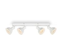 BRILONER - Lampe de plafond rétro 4 feux, lampe de plafond rétro 4 feux, spot de plafond E14, réglable, blanc, 550 x 140 x 60 mm