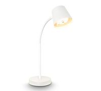 BRILONER - Lampe de table LED sans fil tactile, orientable, pivotante, batterie et source lumineuse interchangeables, lampe de chevet, lampe de bureau et lecture, Home Office, 38,5cm, Blanc