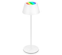 BRILONER - Lampe de table rechargeable RGB 2 en 1, Touch, Lumière mobile, Lampe de table LED extérieure, IP44, Lampe de table LED sans fil, Blanc
