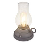 BRILONER - Lampe de table sans fil LED IP44 avec fonction tactile, dimmable, batterie remplaçable, lampe de chevet sans fil, lampe à huile LED, lampe de table exterieur, 10,5x17,5 cm, anthracite