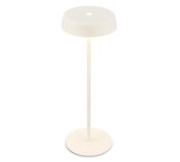 BRILONER - Lampe de table sans fil LED IP44 avec fonction tactile, dimmable, lumière blanche chaude, lampe de chevet sans fil,chevet, 13x36,5cm, blanc antique