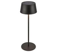 BRILONER - Lampe de table sans fil LED IP44 avec touch, CCT, dimmable, solaire, lampe de chevet sans fil, lampe de bureau, salon, 11,5x32 cm, noir
