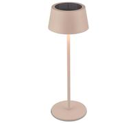 BRILONER - Lampe de table sans fil LED IP44 avec touch, CCT, dimmable, solaire, lampe de chevet sans fil, lampe de bureau, salon, 11,5x32 cm, beige