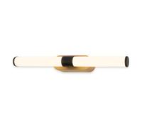 BRILONER - Lampe miroir salle de bain LED IP44 avec protection contre les projections d’eau, montage mural, lumière blanche chaude, applique miroir salle de bain, 40 x 6,5 x 4,5 cm, aspect bois noir