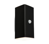 BRILONER - Lampe murale LED rechargeable avec détecteur de mouvement, capteur crépusculaire, minuterie 20 sec, spot LED, lampe extérieure, applique murale extérieure, 15,5x6,5x8,5 cm (hxlxp), noir
