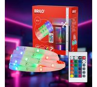 BRILONER - LED Strip 30m avec télécommande, couleurs de lumière RGB, autocollant, bande LED, barre LED, décoration de chambre, décoration de fête, bande lumineuse LED, bande lumineuse LED, blanc