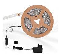 BRILONER - LED Strip 3m avec télécommande, lumière multicolore RGB, raccourcissable, bande LED, bande LED, décoration de chambre, décoration gaming, bande LED, bande lumineuse LED, 300x0,8 cm, blanc