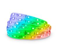 Briloner - LED Strip 5m avec télécommande, changement de couleur, autocollant, LED strip, LED bar, room deco, gaming deco, LED band, party deco, LED bar, lightband, 500 x 1 cm (LxB), blanc