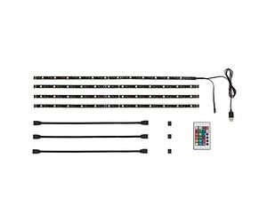 Briloner Leuchten 2353-024, 2 m Bande LED TV éclairage, LED, Bande LED rétroéclairage, TV, ruban LED, lumière barre, USB, autocollant, intensité variable, RGB, Plastique, noir, 50 x 10 x 3 cm